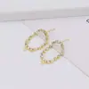 Accesorios de pendientes de gancho de moda con circonita, pendientes de pin de plata 925, pendientes de diadema colgantes, accesorios de pendientes hechos a mano DIY A24B