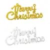 Decoración de Árbol de Navidad Colgante de Letra Inglés Feliz Navidad Galvanizado Colgante Ventana Decoración Festiva