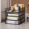 Organizador de archivos para debajo del escritorio, estante multicapa para almacenamiento de archivos y documentos tamaño A4, organizador de escritorio para clasificar y ordenar