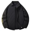 Chaqueta para hombre, nuevo estilo cortavientos, cuello alto, estilo casual americano de moda, corte holgado, talla grande, chaqueta con forro polar para pareja