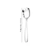 Cuchara de Acero Inoxidable 304 Cuchara para Comer en Casa Cuchara Plana de Fondo Grueso Celebridad de Internet Cuchara para Arroz de Mango Largo Cuchara para Sopa Cuchara para Postre Vajilla