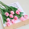 Mini tulipán artificial de PU de alta gama, flor artificial de seda al por mayor, decoración para bodas y el hogar, flor artificial.