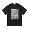 Comércio Exterior Marca da Moda Marca Roxa Logo Clássico de Letras Estampado Manga Curta Névoa Rua Americana Marca da Moda Camiseta