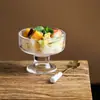 Copo de Sorvete, Suco de Frutas, Chá com Leite, Copo de Sobremesa, Tigela de Sorvete Criativa Fofa, Milkshake, Bebida Gelada, Copo de Vidro para Sorvete