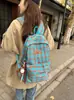 Mochila Escolar Xadrez Retrô Estilo Hong Kong Mochila para Meninas do Ensino Fundamental Mochila Versátil de Grande Capacidade Estilo Universitário para Mulheres