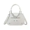 Bolso de Mano con Textura de Cadena Ins 2025 Nuevo Diseño de Nicho Lindo Bolso Redondo Pequeño Bolso Cruzado Sexy con Patrón de Cocodrilo