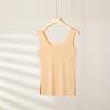 Camisola de Seda de Hielo para Mujer 2026 Nuevo Verano Sin Costuras Sensación Fresca Tallas Grandes Cuello Bajo Ultradelgada Camisola Base Sin Costuras