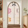 Cortina de Puerta de Dibujos Animados Cortina Divisoria para Dormitorio, Cortina de Puerta para Uso Doméstico, Media Cortina de Cocina sin Taladro, Cortina Bloqueadora para Baño