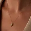 Collar de Plata de Ley S925 con Forma de Corazón, Best-Seller Transfronterizo Europeo y Americano, Simple, Versátil, Estilo Ins, Personalizado de Alta Gama