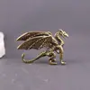 Figurillas de Dragón de Latón Puro: Dragón Verde, Dragón de Agua, Dragón de Fuego, Manualidades de Dragón Volador, Artículos de Cobre, Decoración de Escritorio para el Hogar, Adornos para Mascotas de Té