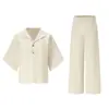 2026 Europa Outono Inverno Comércio Exterior Novo Estilo Camisa Feminina Casual Urbana Solta Manga Longa Conjunto Casual
