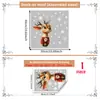 Festival de Navidad Estilo Múltiple Reno de Navidad Lindo Pegatinas para Ventana Puerta de Cristal de Escaparate Decoración del Hogar Pegatinas Electrostáticas para Vidrio