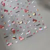 YITU Figura de Formiga Salsicha de Gelatina Cachorro de Desenho Animado Adesivo para Unhas Fofo Desenho Animado Cereja Amor Adesivo Decorativo YT5923