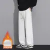 Calças retas simples estilo americano para homens, soltas e versáteis para outono e inverno, calças esportivas casuais que afinam