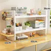 Prateleira de Armazenamento para Mesa, Organizador de Mesa, Estante Multi-Nível para Exibição de Livros, Painel Perfurado para Mesa de Escritório
