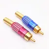 Conector de Solda Plug Colorido 270Rca Banhado a Ouro, Plug Rca, Conector de Solda Rca, Conector de Áudio e Vídeo, Av Rca