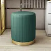 Banqueta de Luxo Leve, Banqueta de Maquiagem para Quarto, Banqueta Nórdica Moderna para Manicure, Banquinho Baixo Redondo para Sala de Estar, Banqueta para Penteadeira, Cadeira de Maquiagem