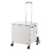 Carrinho de Compras Dobrável para Exterior Plástico Camping Portátil Organizador de Porta-Malas Supermercado Lanche Loja de Departamento Grande Capacidade Trolley