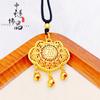 Loja de ouro mesmo estilo Vietnã areia ouro Ruyi Bell Fu cadeado pingente cobre banhado a ouro Fu cadeado longa vida cadeado pingente diy acessórios