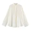 Camisa de Mujer de Estilo Europeo y Americano Transfronterizo 2026 Nueva Moda Elegante al por Mayor Holgada con Bolsillo Bordado Detalle 4786284