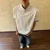 Nuevo Modelo de Comercio Exterior Camiseta de Manga Corta de Color Sólido para Hombre Verano 2026 con Parche de Espiga Camiseta Holgada Superior en Stock