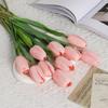 Las flores artificiales de tulipán se sienten hidratantes, adornos de boda, decoración del hogar, flores artificiales, fábrica al por mayor