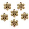 Flor de aleación accesorios para joyería DIY pulsera multicolor vintage decoración de llavero Q1154