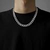 Colar Cubano Masculino de Aço Titânio Novo Nk de Junhe, Polido e Refinado, Corrente Clavicular Unissex, Corrente de Joalheria Simples Hip-Hop