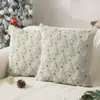 Nueva funda de almohada de hombre de jengibre transfronteriza, funda de almohada de felpa tridimensional acolchada bordada de Navidad, funda de cojín para sofá