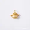 Colgante de Arena Dorada Antigua de Alta Retención de Color, Carácter Dorado de Paz y Felicidad, Fortuna, Accesorios para Pulsera DIY, Joyería de Hilo Rojo