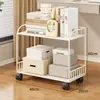 Estante móvel, cesto de armazenamento sob a mesa, solução de armazenamento doméstico para mesas, carrinho com rodas, organizador de estante