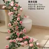 Decoración de Pared de Flores de Hortensia Artificial para Puertas, Arreglo Floral Atmosférico, Cascada de Flores Falsas de Lujo Ligero para Paisajismo, Hojas Verdes Artificiales