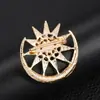 Broche de Estrella de Cinco Puntas con Pedrería de Moda para Comercio Exterior, Broche de Seguridad Anti-Exposición, Accesorios para Ropa, Joyería al por Mayor para Trajes de Mujer