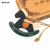 Año del Caballo Nueva Serie Simple Miu Llavero Caballo Mecedora Colgante Pequeño Dibujo Animado Lindo Bolso Nicho Original Colgante para Bolso