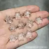 Coleção de Cristal Branco Natural, Contas de Abóbora, Contas de Flor de Maracujá, Acessórios Artesanais, Pulseiras DIY Feitas à Mão, Joias da Moda
