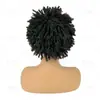 Peruca de Cabelo Cacheado Curto Transfronteiriça, Peruca Afro Fofa Tridimensional, Peruca Curta Cacheada de Boné de Beisebol
