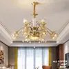 Nuevo Modelo 2025 Candelabro Totalmente de Cobre, Luz Principal para Sala de Estar, Estilo Francés, Americano, Europeo, Lámpara de Cristal de Lujo Ligero, Candelabro Grande para Comedor y Dormitorio