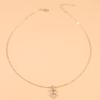 Collar con Colgante de Oso Microincrustado de Moda Popular en Internet Ins Japonés y Coreano Viento Frío Geométrico Oso de Dibujos Animados Cadena Clavicular para Mujer