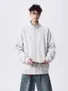 Sudadera con cremallera y cuello alto estilo americano para otoño 2026 para hombres y mujeres, chaqueta deportiva casual básica de color liso de moda