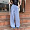 Pantalones Casuales de Verano para Mujer con Cordón y Estampado de Lunares de Onda de Dopamina de 150 cm Pequeños, Pierna Ancha, Cintura Alta 145, Pantalones Rectos