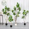 Plantación Verde Simulación Nórdica Girasol Sanwei Caparazón de Tortuga Pintura Madera Hoja y Otros Adornos Decorativos de Lujo Ligero para Sala de Estar Paisaje de Piso