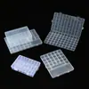 Caja de Almacenamiento de Plástico Transparente con Múltiples Compartimentos de Fabricante, 40 Rejillas para Organizar Piezas de Joyería y Accesorios de Uñas, 24+1 Rejillas