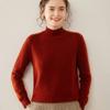 Suéter de Cachemira Suave y Cera de Cuello Alto para Mujer, Grueso, Color Sólido, Holgado Casual, Hombro Raglán, Otoño e Invierno, Nueva Camiseta Base