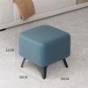 Taburete para Uso Doméstico, Taburete Cuadrado de Lujo Ligero, Taburete Bajo, Taburete Simple de Cuero, Reposapiés para Cambiar Zapatos, Entrada, Sala de Estar, Sofá, Mesa de Centro, Banco Creativo