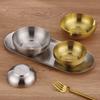 Tazón dorado para cocinar estilo coreano acero inoxidable 304 tazón para encurtidos para plato frío tazón para arroz plato para salsas tazón para condimentos para olla caliente