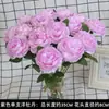 Flor de un solo tallo rosa Alice serie champán ramo pequeño fresco flor de seda salón de bodas decoración suave arreglo floral rosa