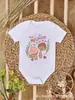 Ropa de Bebé Transfronteriza, Monos Lindos con Estampado de Letras de Dibujos Animados de Manga Corta, Monos Hechos Listos para Enviar Directamente