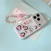 Funda líquida transparente con purpurina y arena, estuche pequeño de jade, adecuada para iPhone 17 Pro Max, Apple 18, linda 15, 16 con cadena para colgar