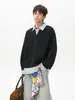 Estilo fresco y neutro, sudadera de dos piezas para hombre, solapa de otoño, chaqueta casual holgada para pareja, moda callejera