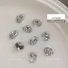 K9 Huevo de Paloma Pila Taladro Uñas Arte Joyería Boutique Hecho a Mano Terminado Ovalado Pila Taladro Uñas Tridimensional